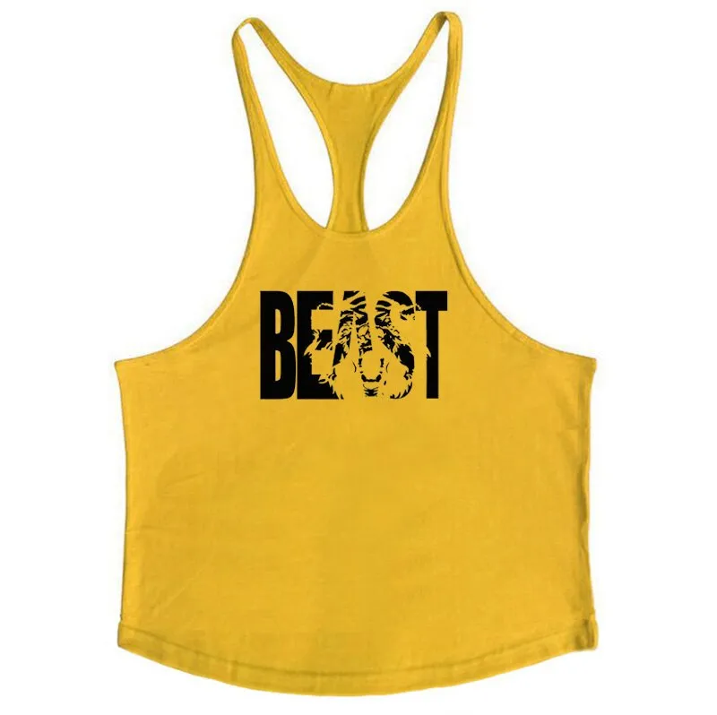 Muscleguys Cotton Gyms Tank Tops Men Sleeveless Tanktops For Boys Bodybuilding Clothing Undershirt Fitness Stringer Vest