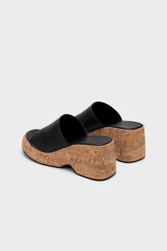 NATURAL CORK WEDGE HEEL SLIDE