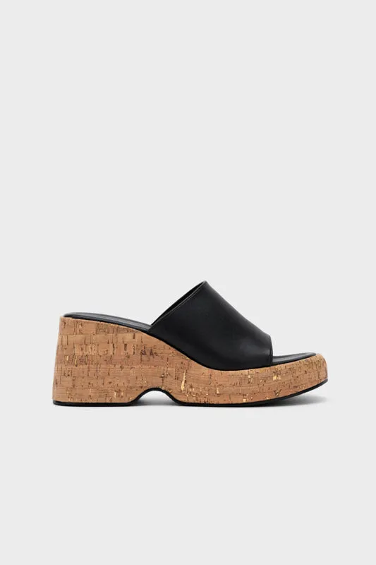 NATURAL CORK WEDGE HEEL SLIDE