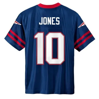 New - NFL New England Patriots Boys' Short Sleeve Jones Jersey Team Licensed, L