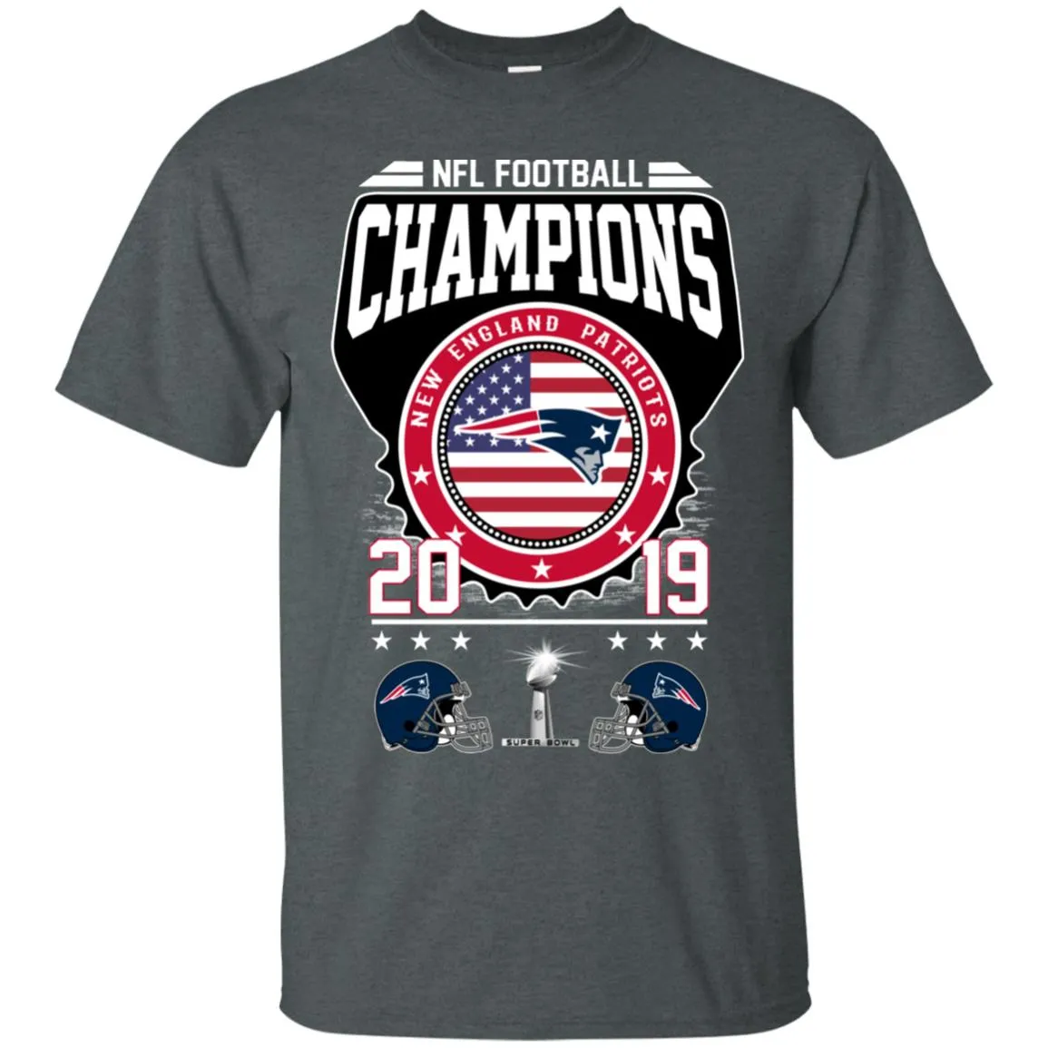 Nfl – Football Champions New England Patriots Super Bowl 2019 Men Cotton T-Shirt