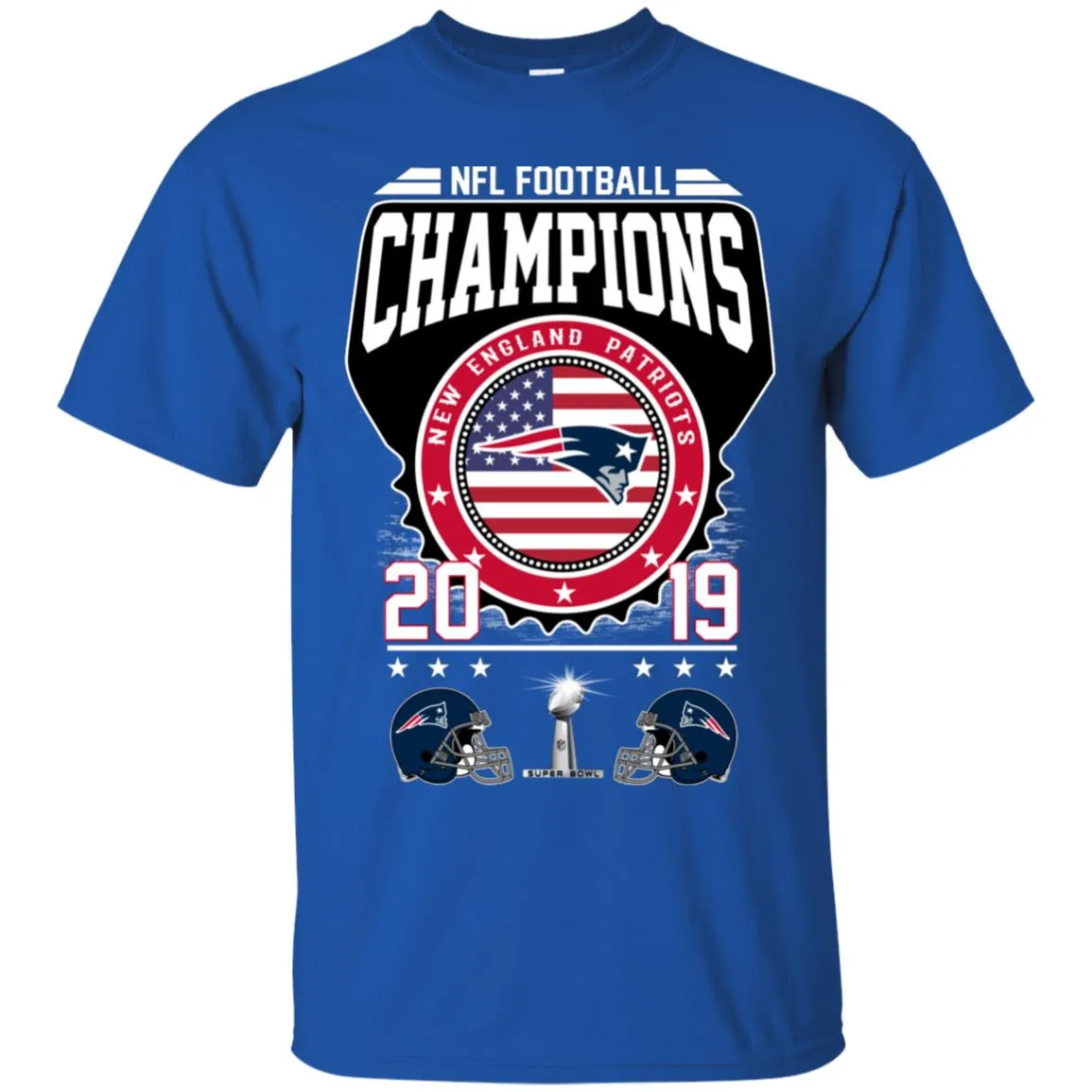 Nfl – Football Champions New England Patriots Super Bowl 2019 Men Cotton T-Shirt