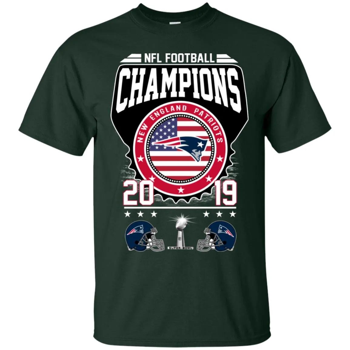 Nfl – Football Champions New England Patriots Super Bowl 2019 Men Cotton T-Shirt