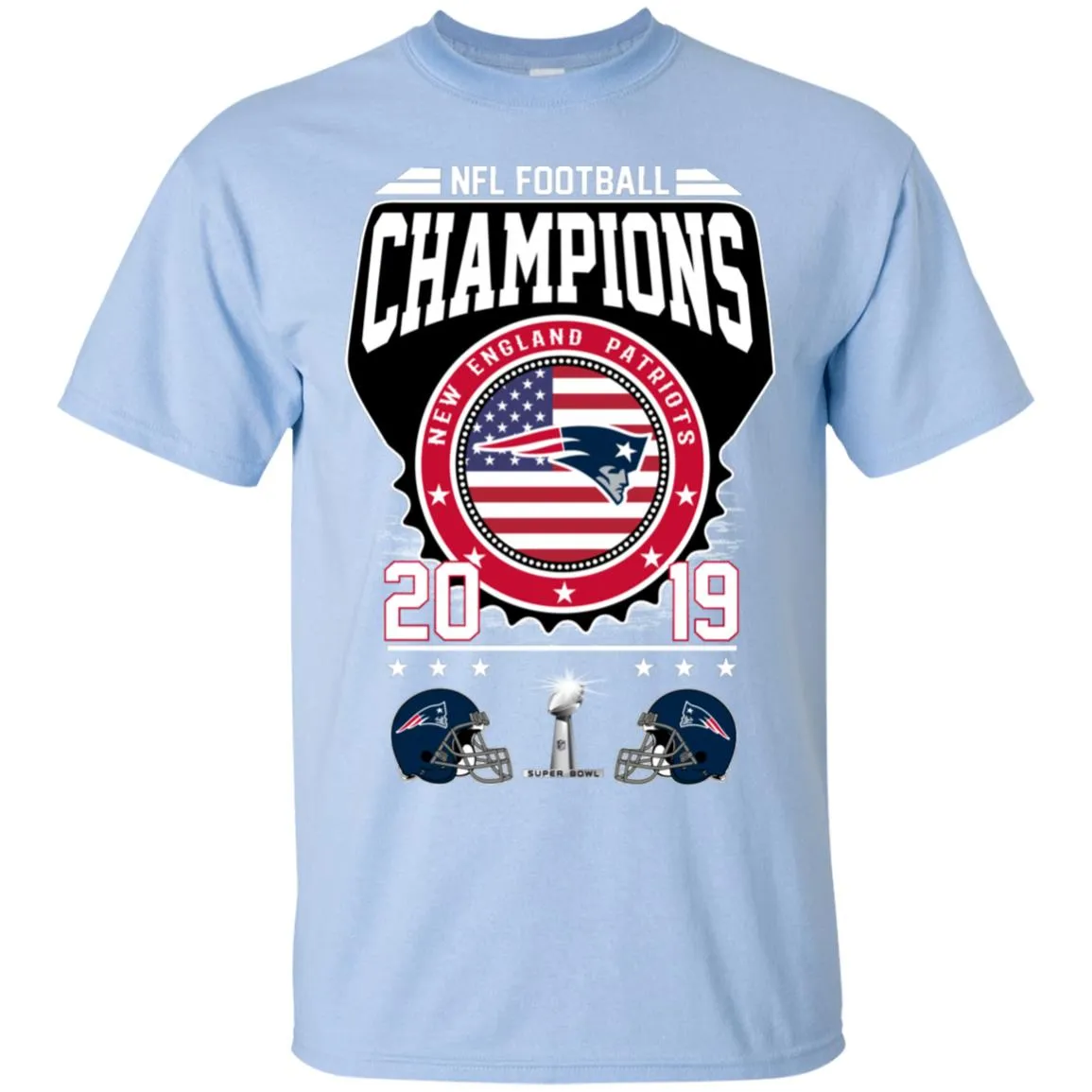 Nfl – Football Champions New England Patriots Super Bowl 2019 Men Cotton T-Shirt