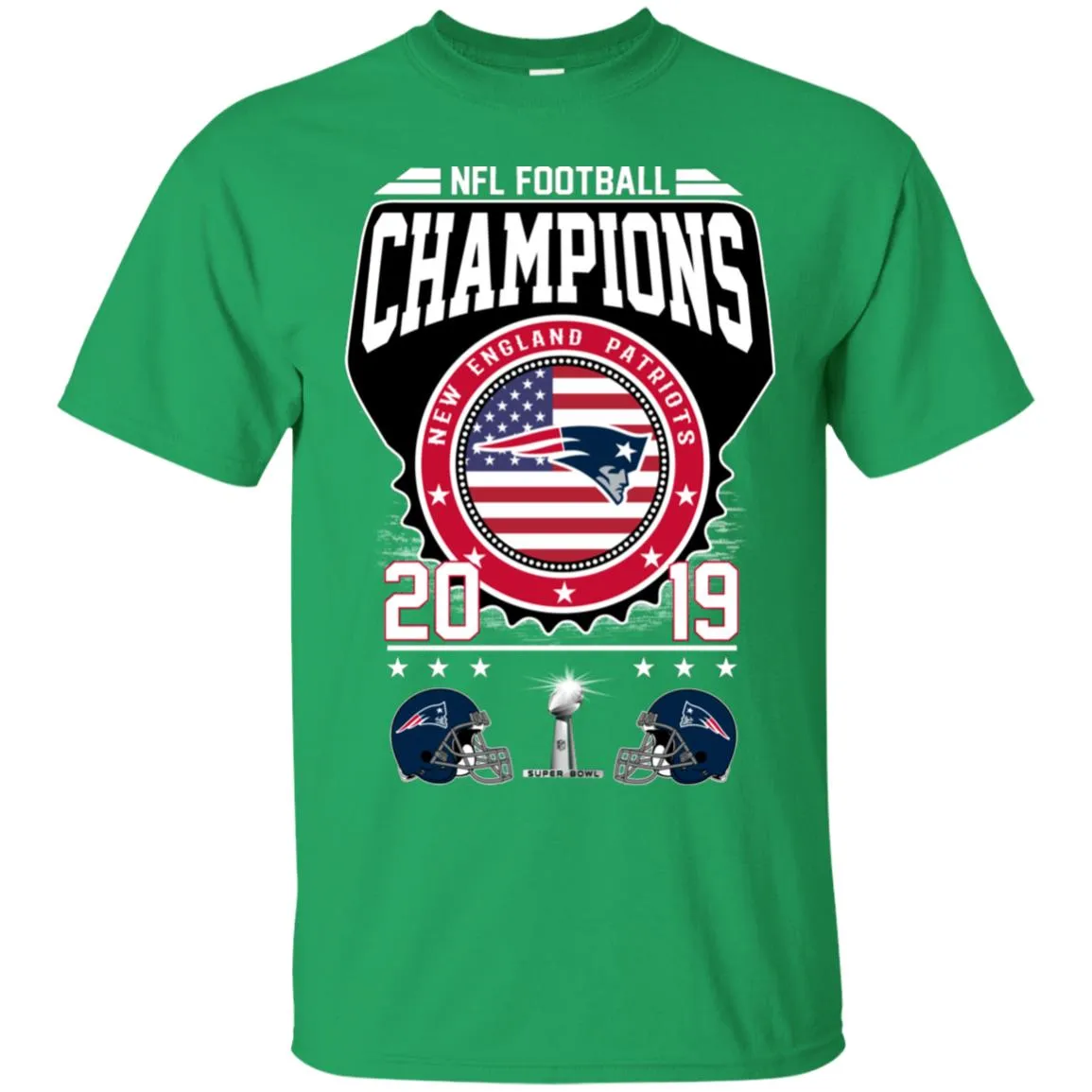 Nfl – Football Champions New England Patriots Super Bowl 2019 Men Cotton T-Shirt