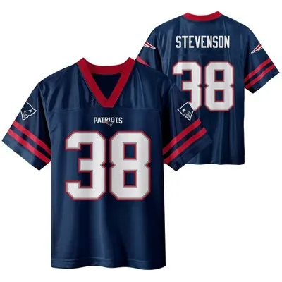 NFL New England Patriots Boys' Short Sleeve Stevenson Jersey Team Licensed