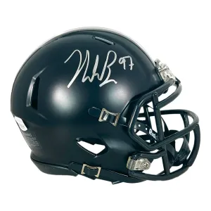 Nick Bosa Signed Ohio State Buckeyes Flat Black Speed Mini Football Helmet (JSA)