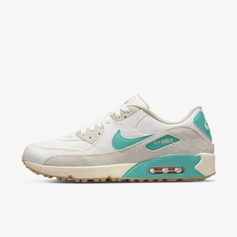 Nike Air Max 90 Golf DO6492-141 Mens Sail Washed Teal Low Top Running Shoes C811