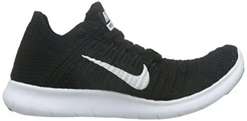 Nike Free Running Motion Flyknit Shoes Black/White 9 BM Us