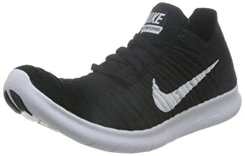 Nike Free Running Motion Flyknit Shoes Black/White 9 BM Us