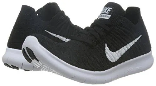 Nike Free Running Motion Flyknit Shoes Black/White 9 BM Us