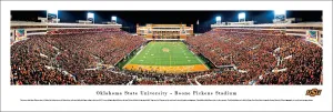 Oklahoma State Cowboys Football "Bedlam Game Night" Panoramic Poster - Blakeway 2011