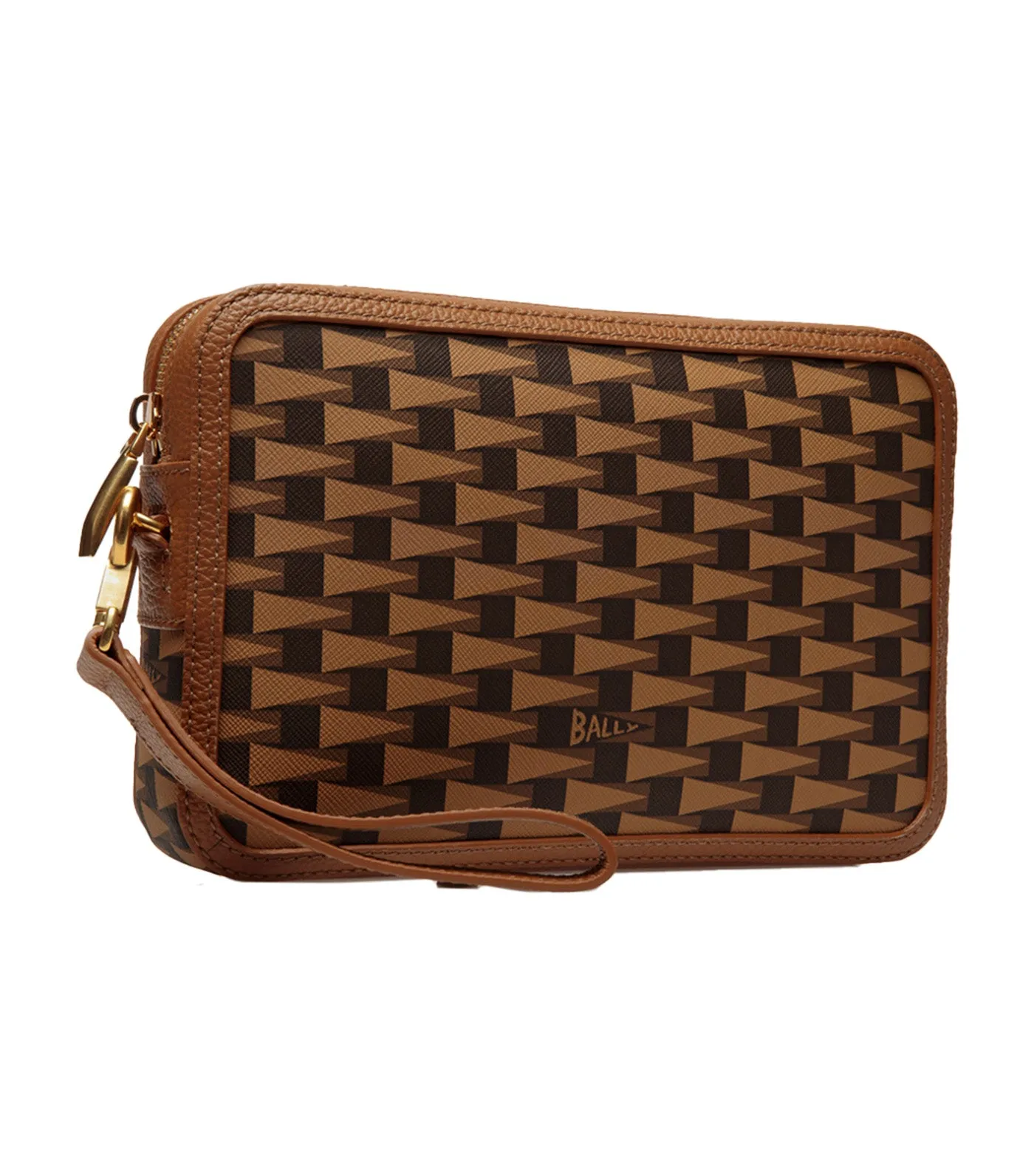 Pennant Clutch Multi Brown