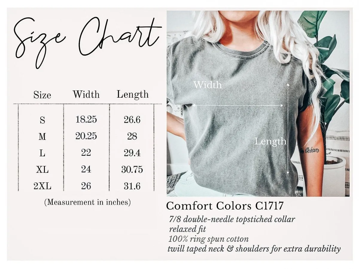 Personalized Collegiate Letter Comfort Color Tee