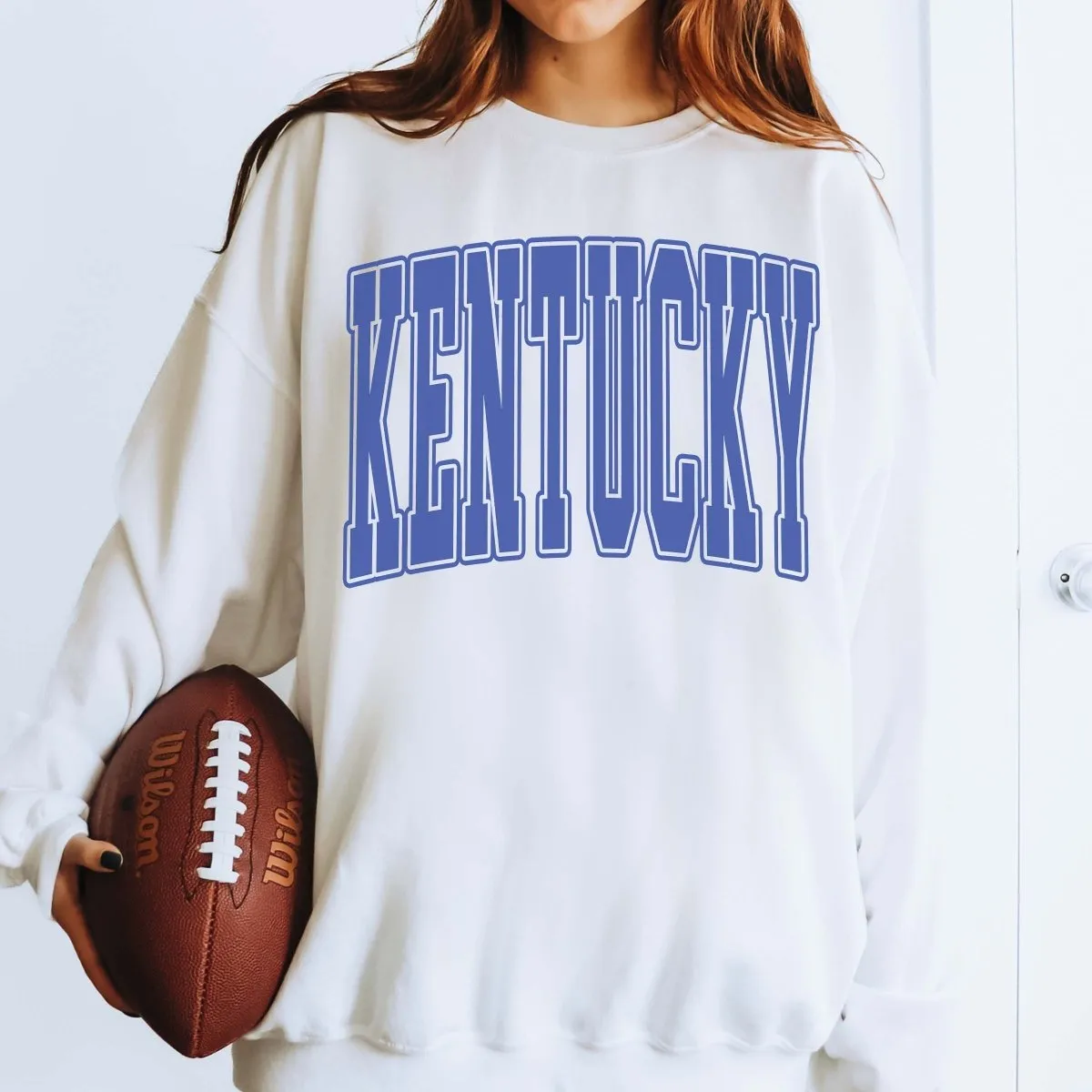 Personalized Collegiate Letter Crew Sweatshirts