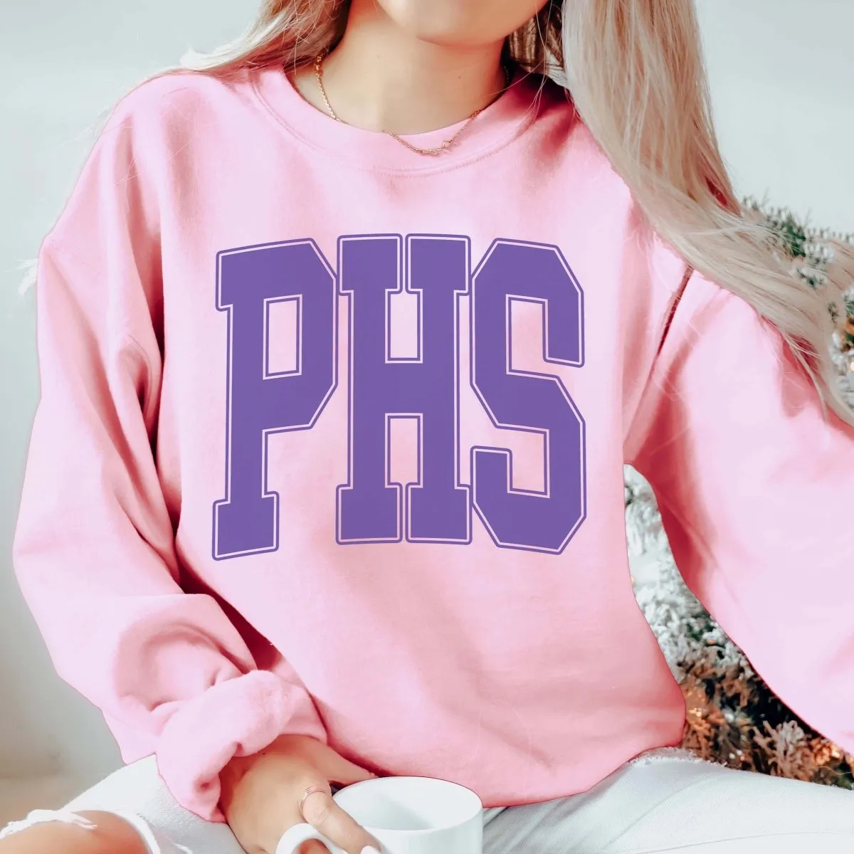 Personalized Collegiate Letter Crew Sweatshirts