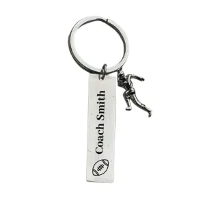 Personalized Engraved Football Coach Keychain - Pick Charm