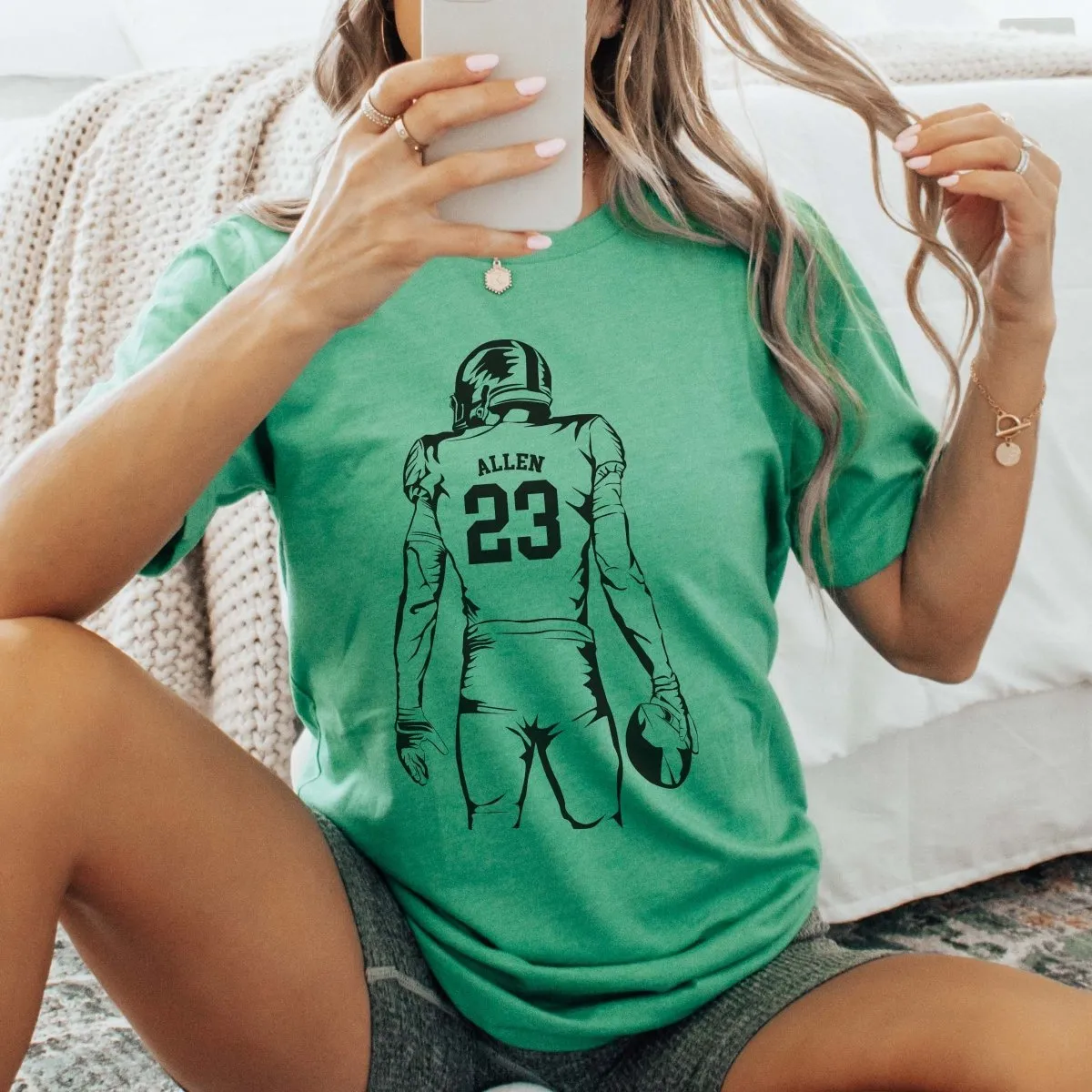 Personalized Football Player Graphic Tee