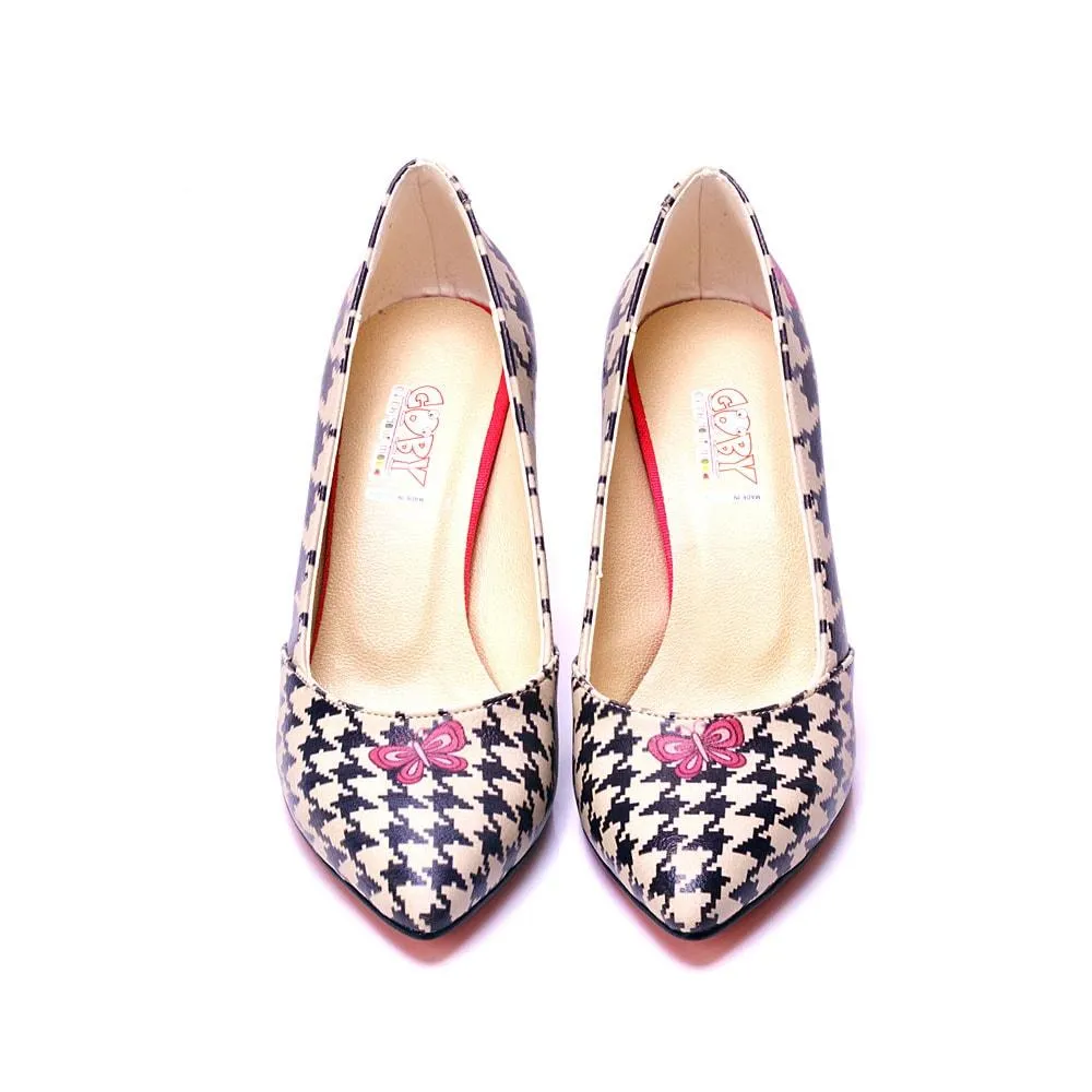 Plaid Heel Shoes STL3004