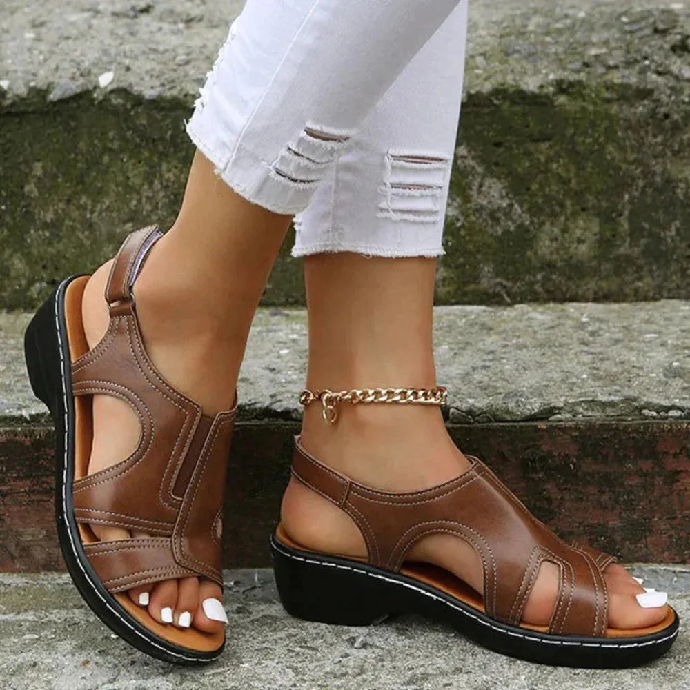 PREMIUM™ ORTHOPEDIC LEATHER WEDGE SANDALS 🎁 NOVEMBER SALE