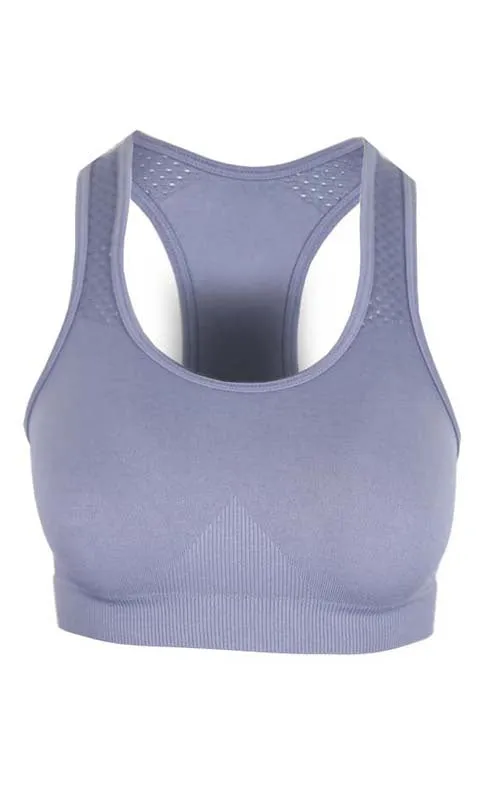 Pretty Polly ECO Active Wear Crop Top in Purple