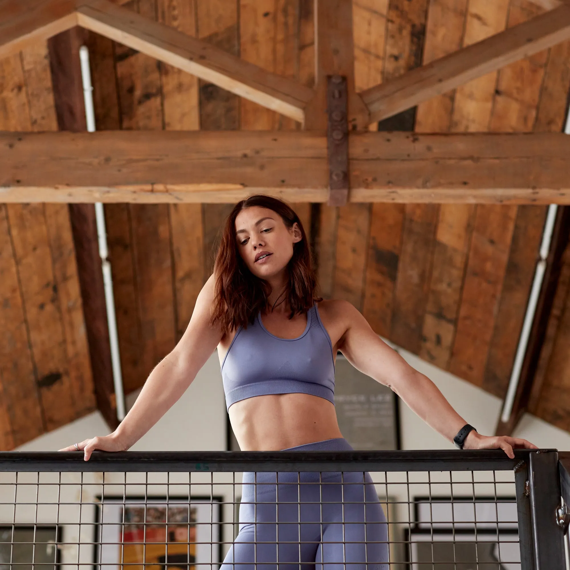 Pretty Polly ECO Active Wear Crop Top in Purple