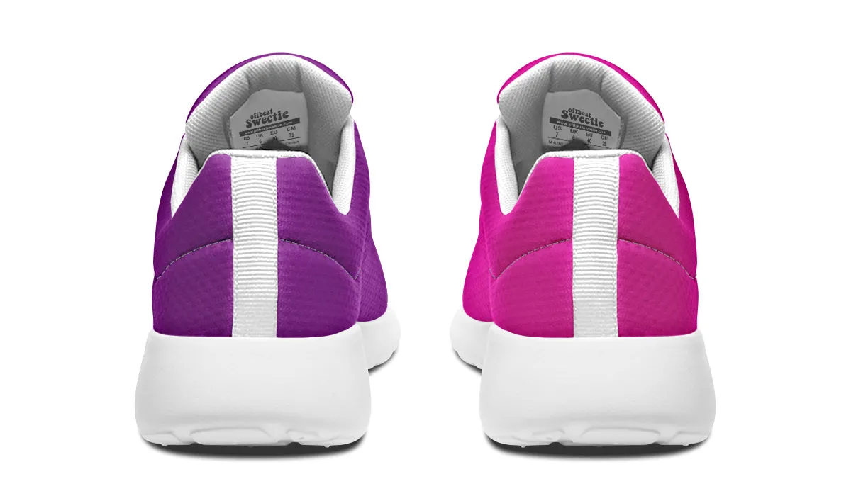 Purple And Pink Mismatch Sneakers