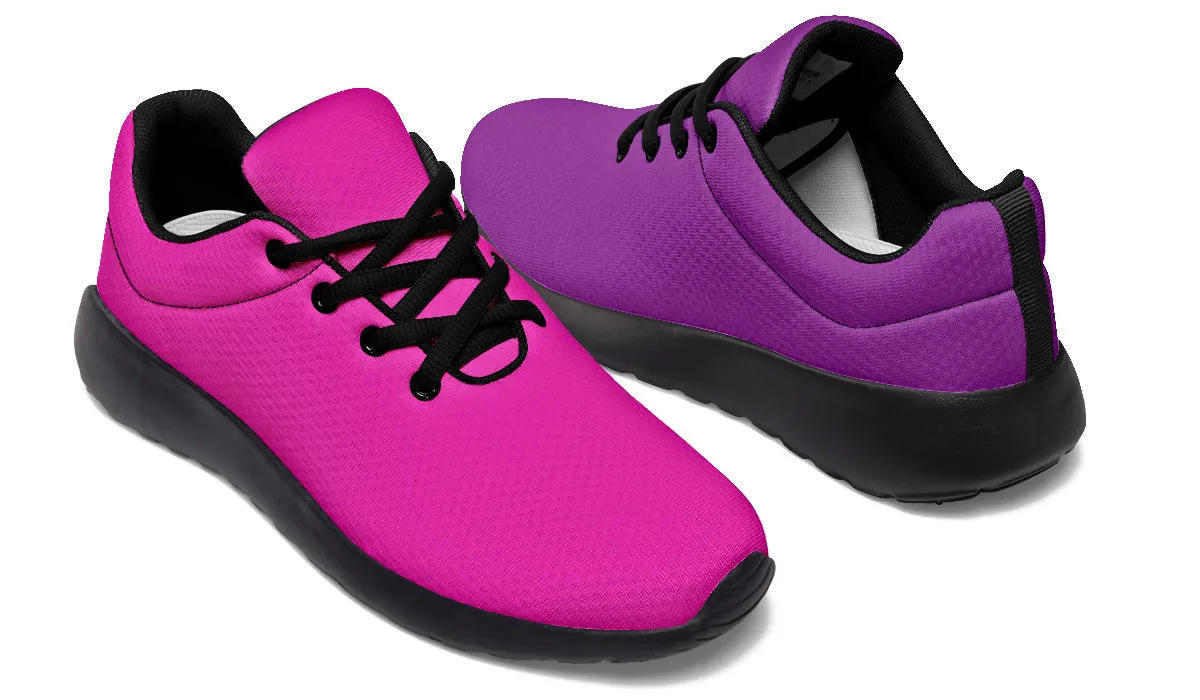 Purple And Pink Mismatch Sneakers