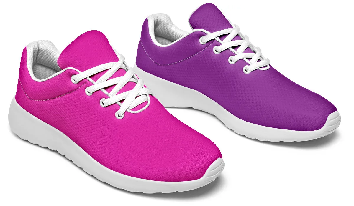 Purple And Pink Mismatch Sneakers