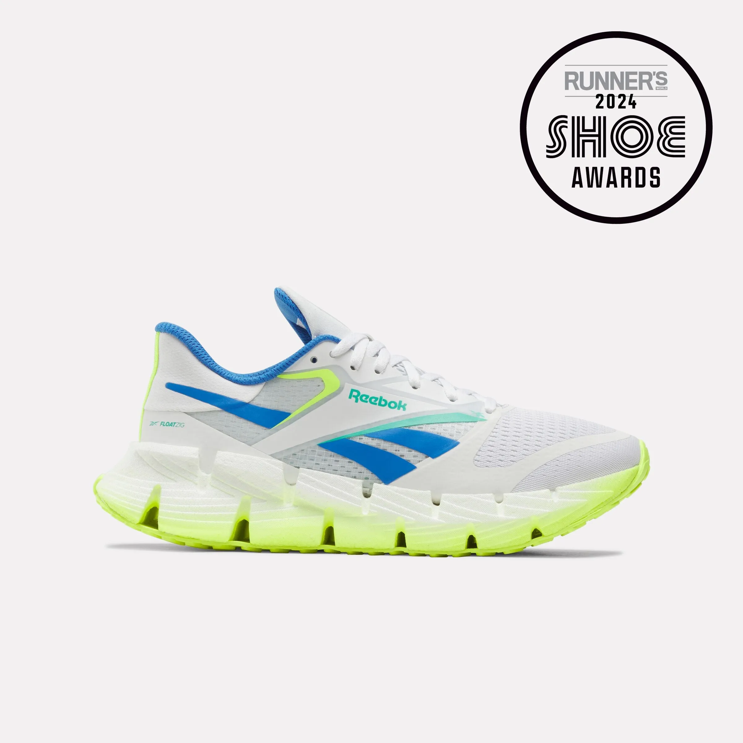 Reebok Footwear Men FloatZig 1 Shoes FOOTWEARWHITE/DIGITAL LIME/KIN