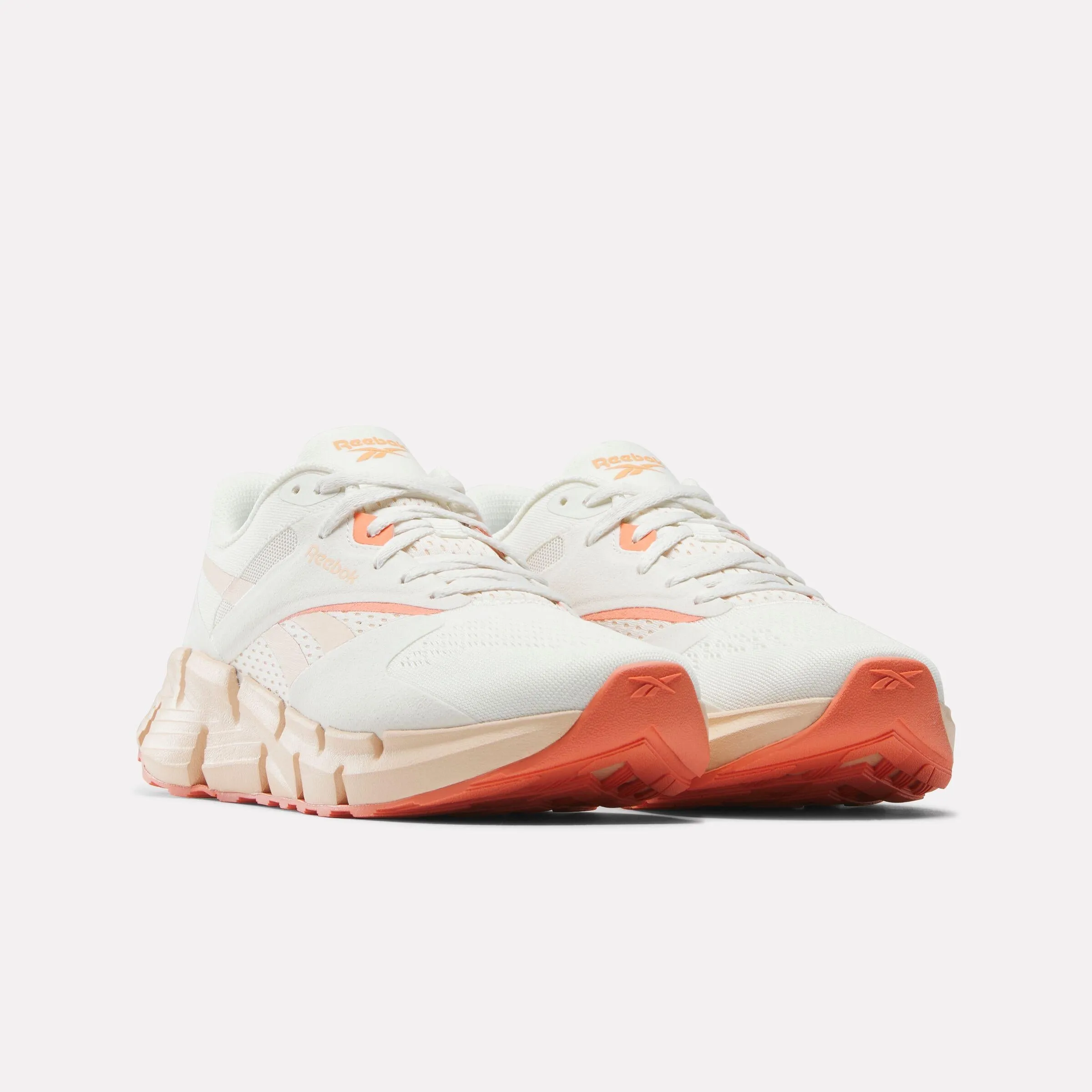 Reebok Footwear Women Zig Dynamica 5 Shoes CHALK/WASHED CLAY/CORAL