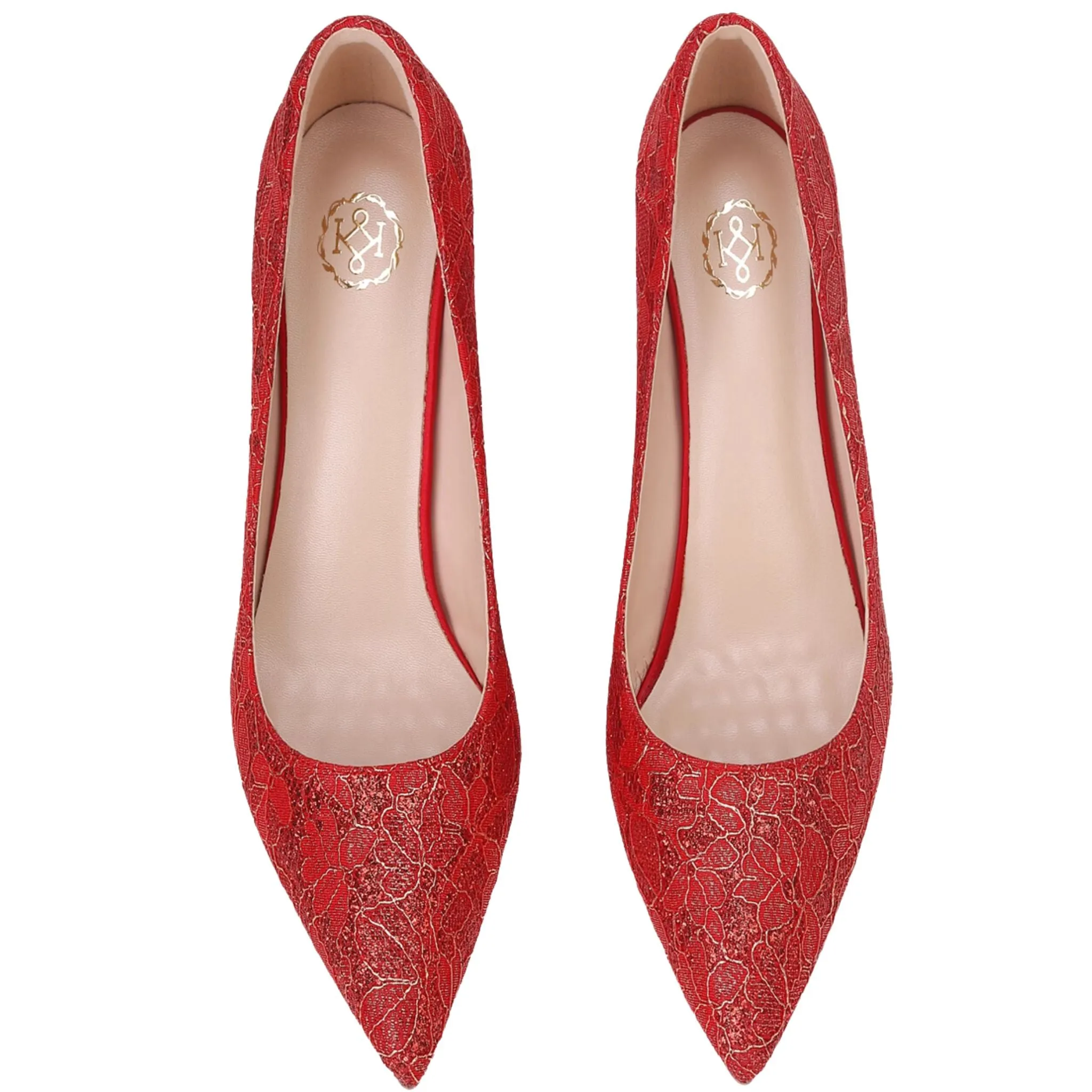 Rouge Red Wedding Heel Shoes