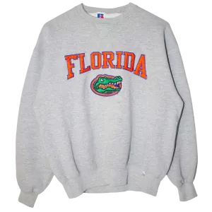 Russel Athletic Florida Gators Embroidered Spellout Sweater Grey (M)