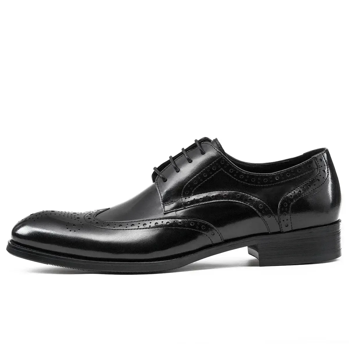 Ryno - Brogue Derby leather dress shoes for men