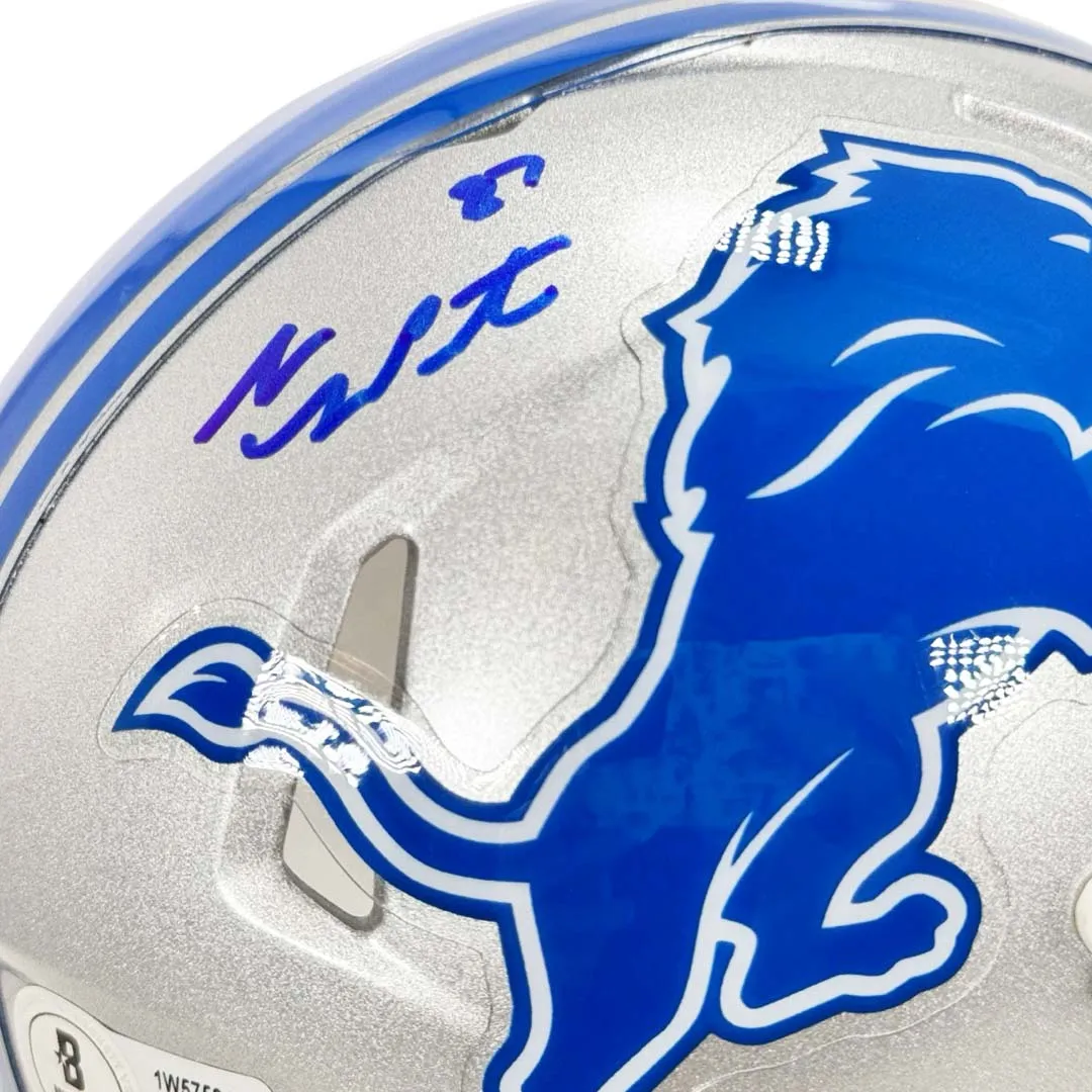 Sam LaPorta Signed Detroit Lions Speed Mini Football Helmet (Beckett)