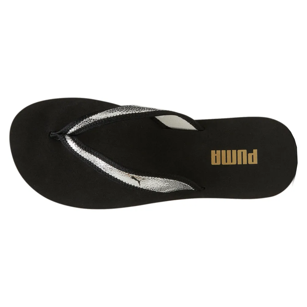 Sandy Metallic Shine Flip Flops