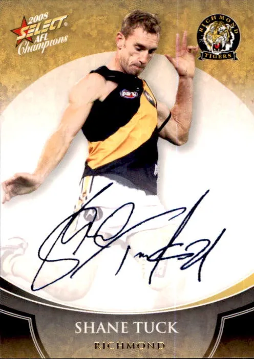 Shane Tuck, Blue Foil Signature, 2008 Select AFL Champions