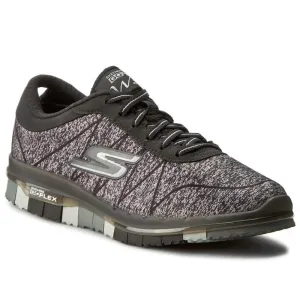 Skechers scarpa fitness da donna Go Flex Abilty 14011 BKGY nero-grigio