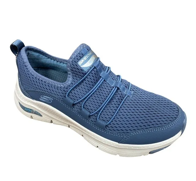 Skechers scarpa sneakers da donna Arch Fit Lucky Thoughts 149056 NVY blu