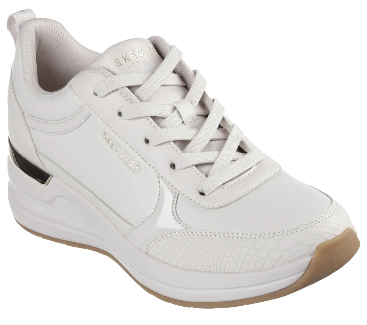 Skechers scarpa sneakers da donna Billion 2 Fine Shine 177345/OFWT bianco spento