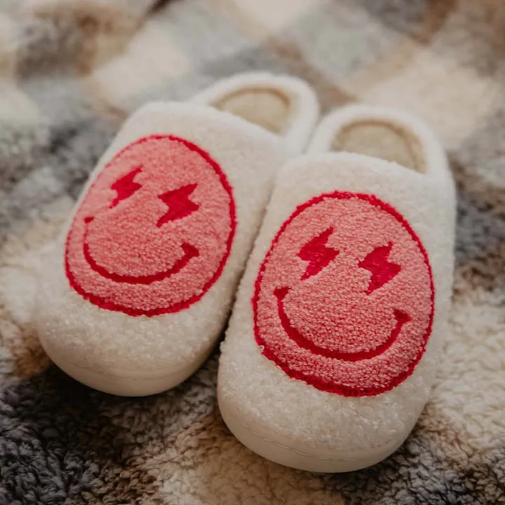 Slippers Smiley face holiday Christmas Happy Santa Baseball Rainbow Strawberry Boots Hat Bunnies Easter