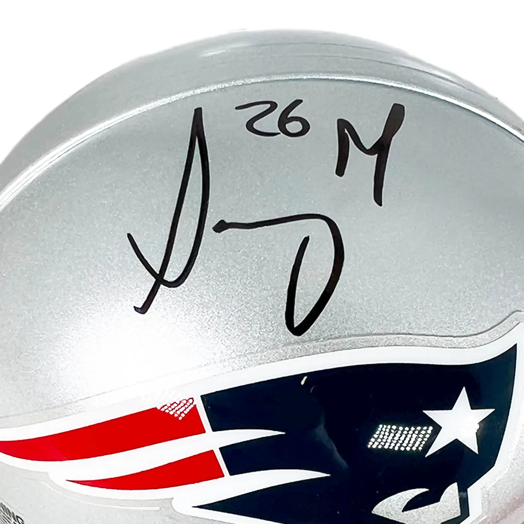 Sony Michel Signed New England Patriots Mini Football Helmet (JSA)