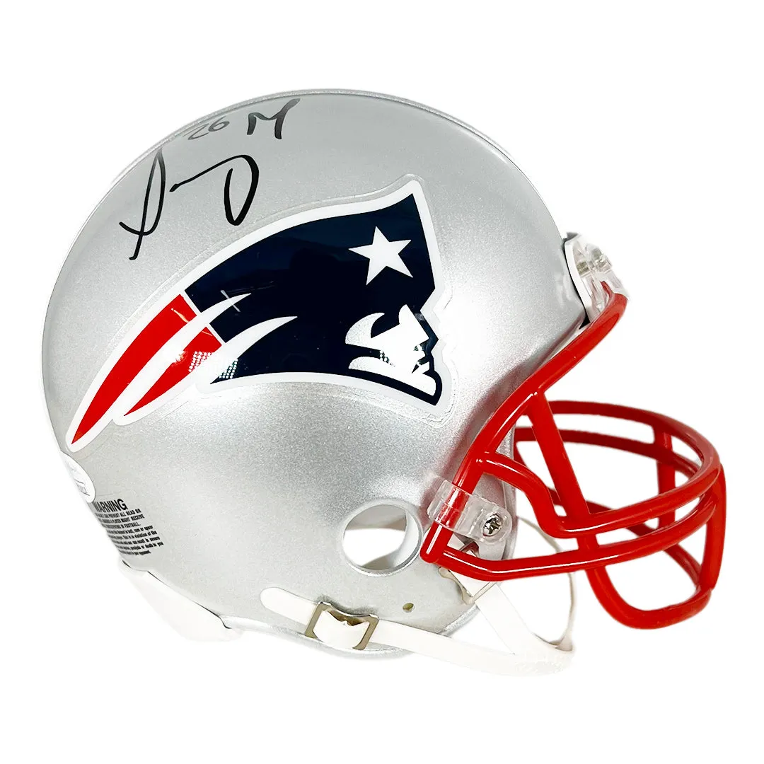 Sony Michel Signed New England Patriots Mini Football Helmet (JSA)