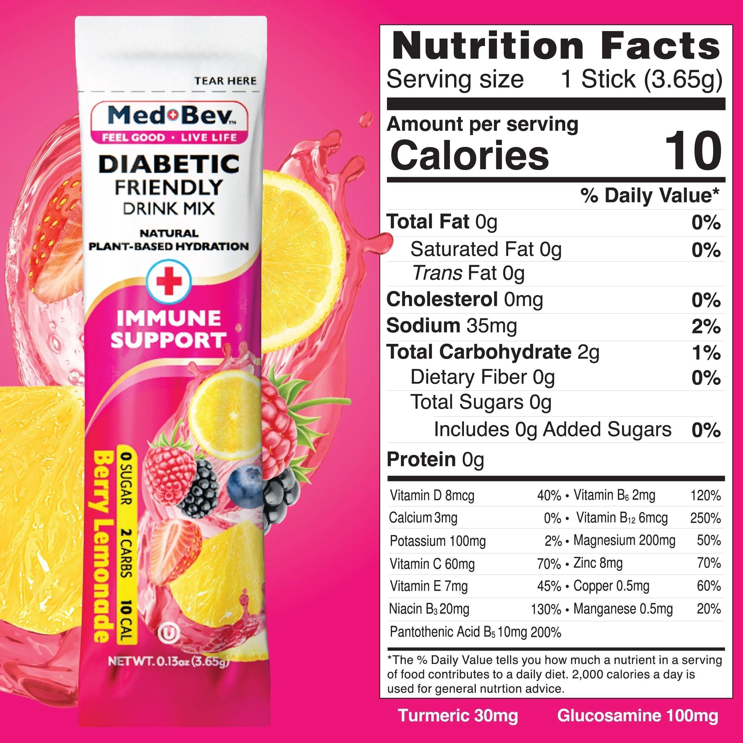 Starter Pack Variety Bundle – Sugar-Free, Low-Carb Drink Mix – Berry Lemonade, Limeade, Peach Iced Tea – Buy 2, Get 1 Free