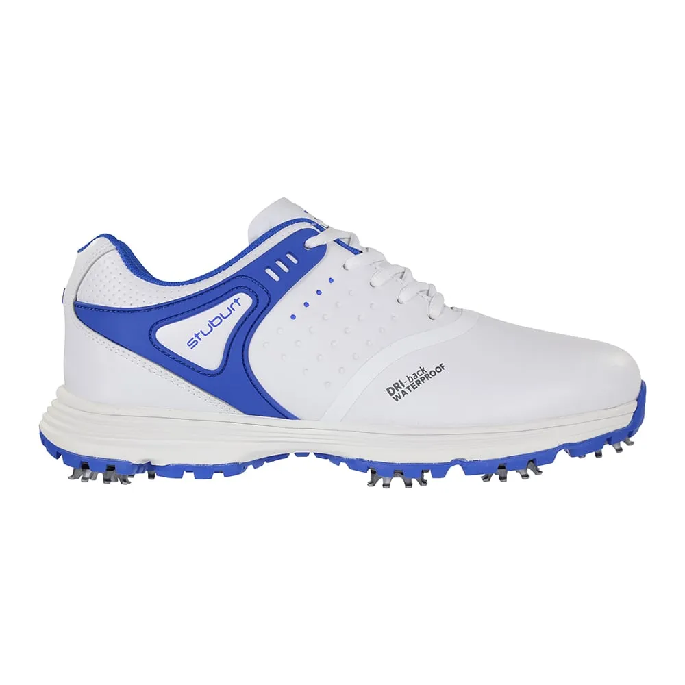 Stuburt Evolve Tour Spiked Golf Shoe - White/Blue