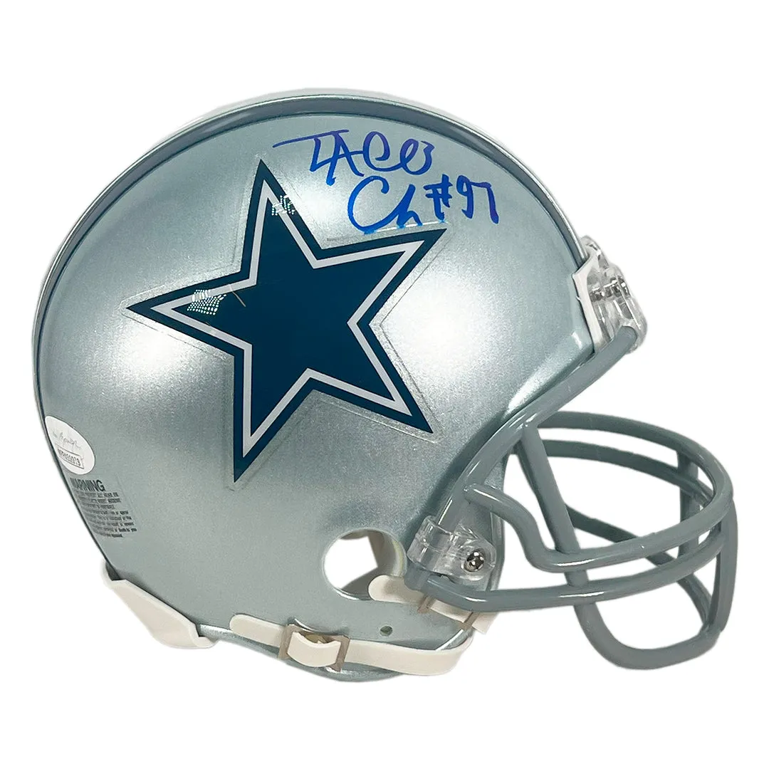 Taco Charlton Signed Dallas Cowboys Mini Football Helmet (JSA)