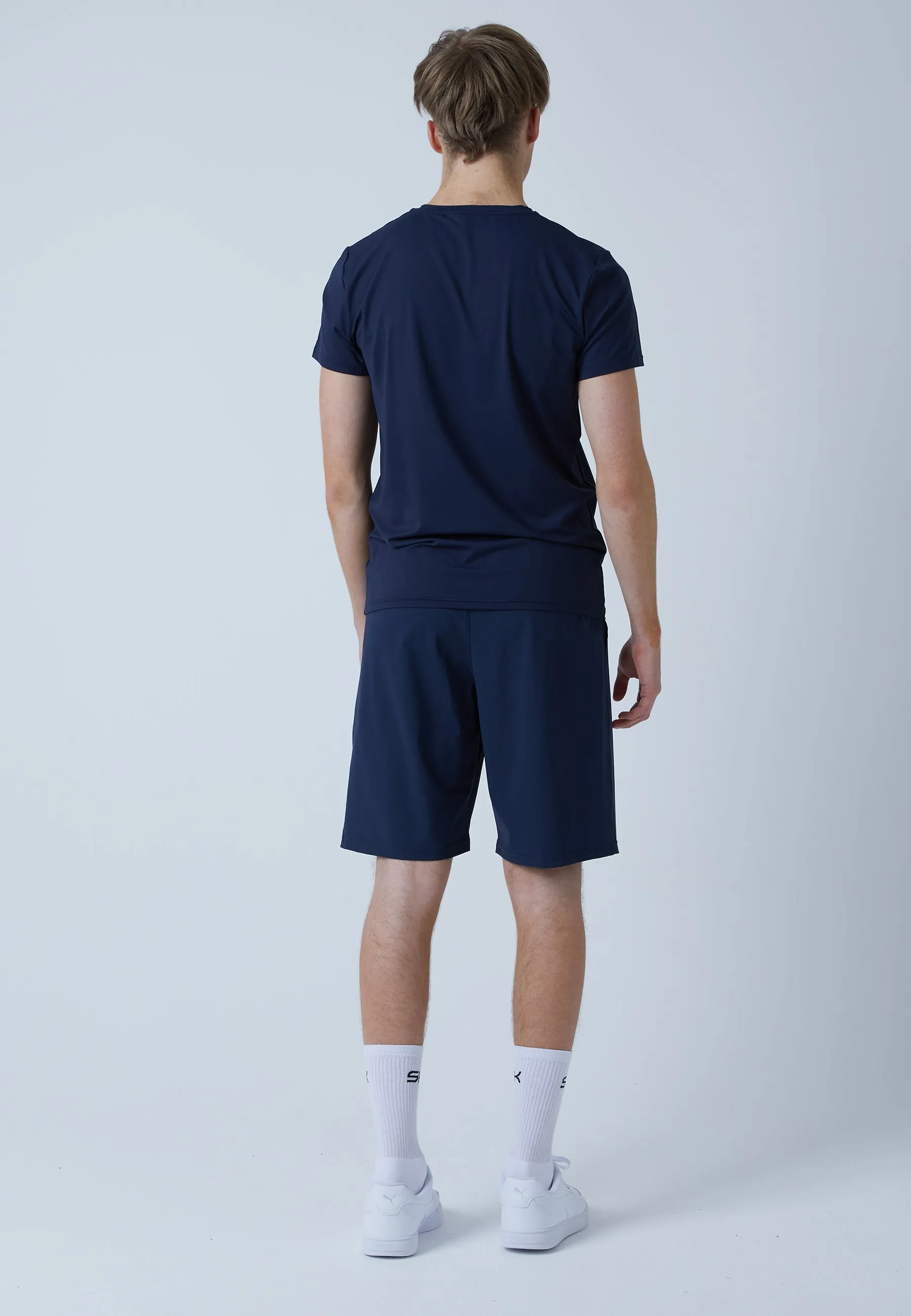 Tennis shorts long, navy blue