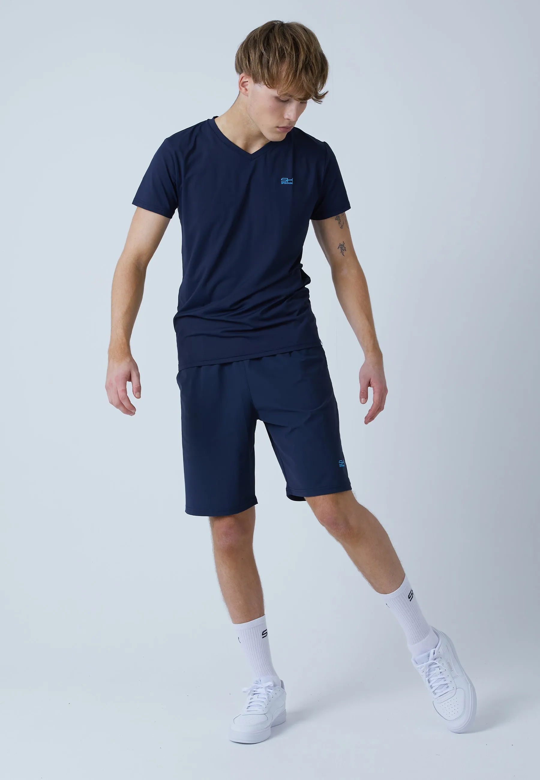 Tennis shorts long, navy blue