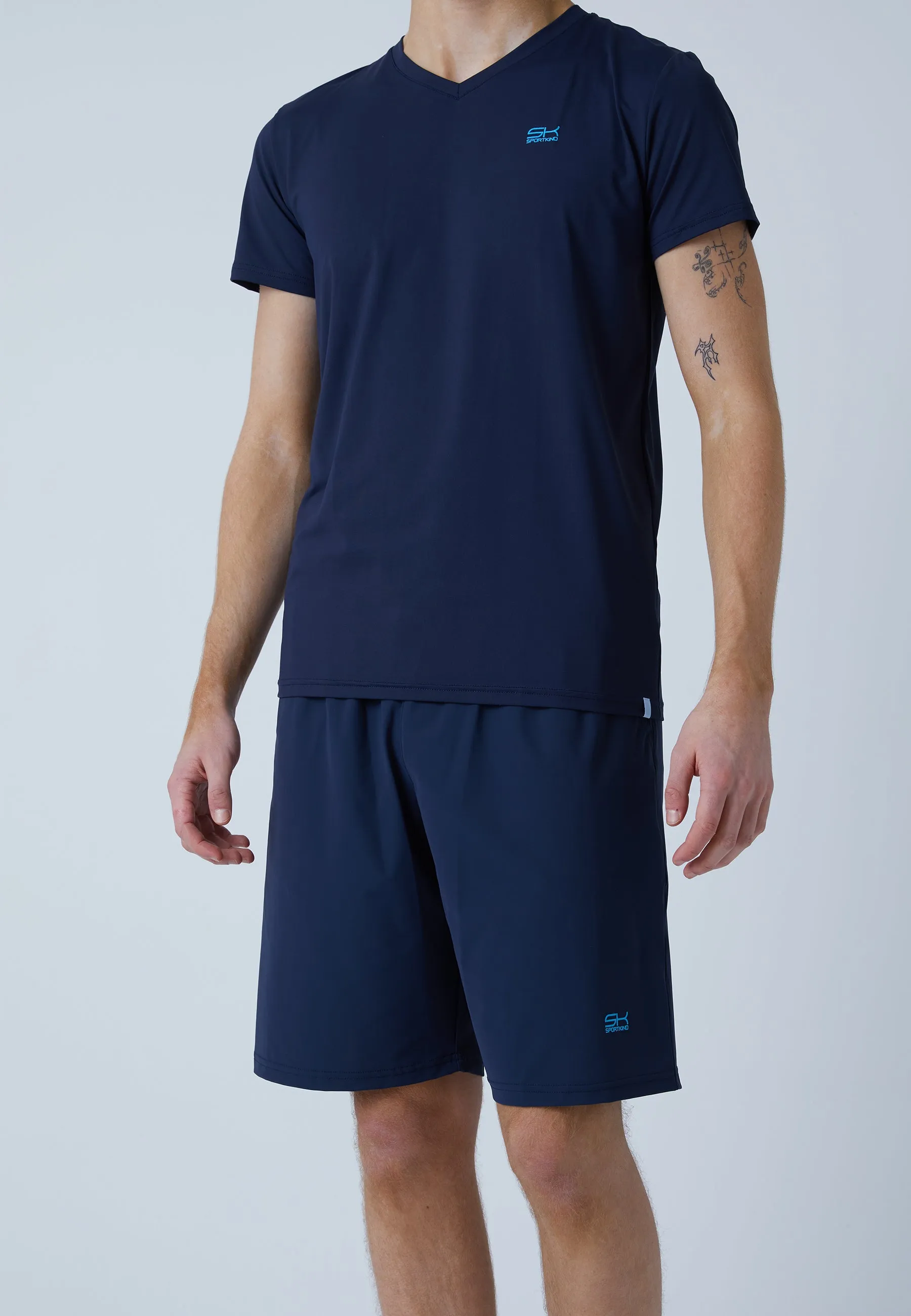 Tennis shorts long, navy blue