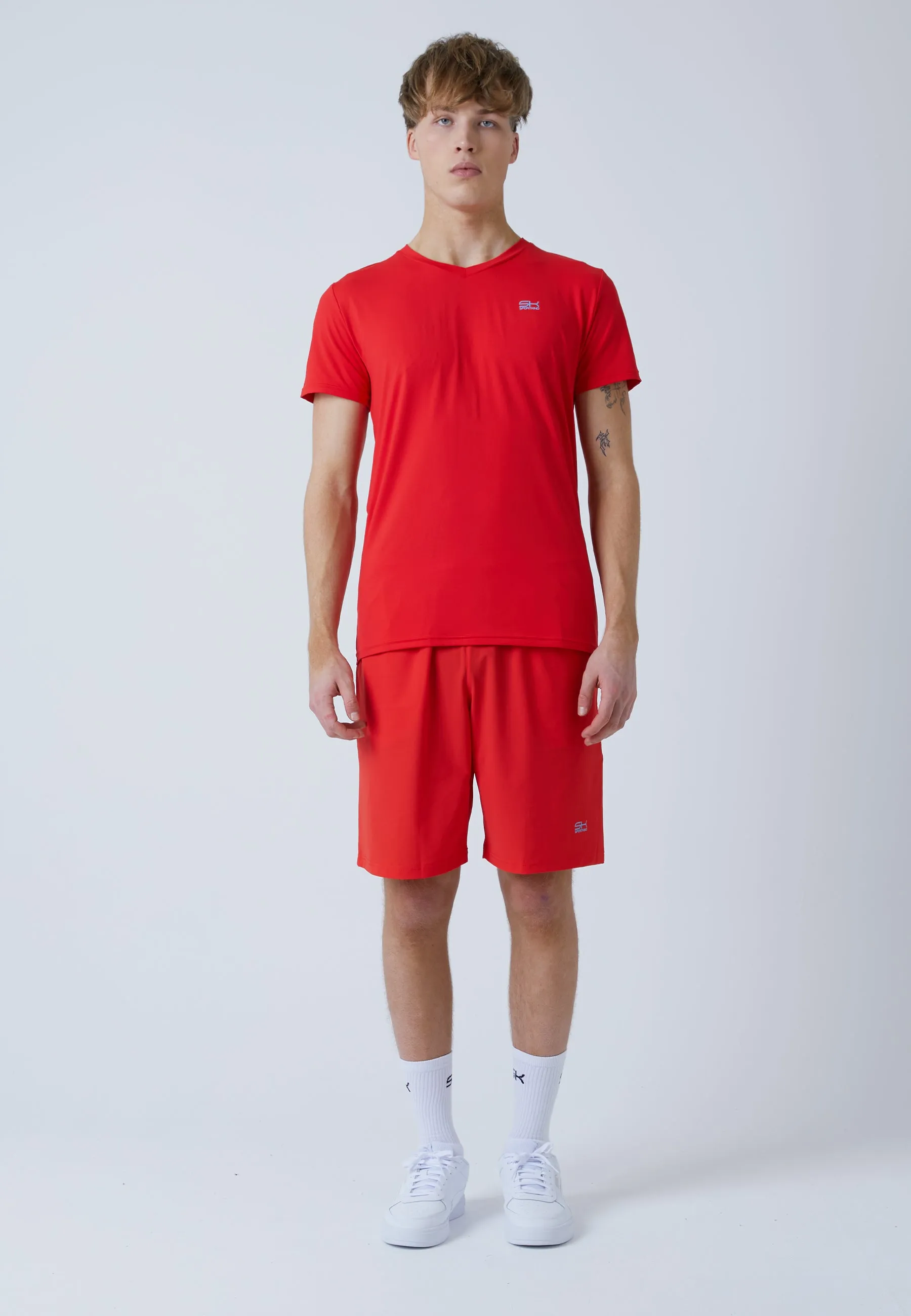 Tennis shorts long, red